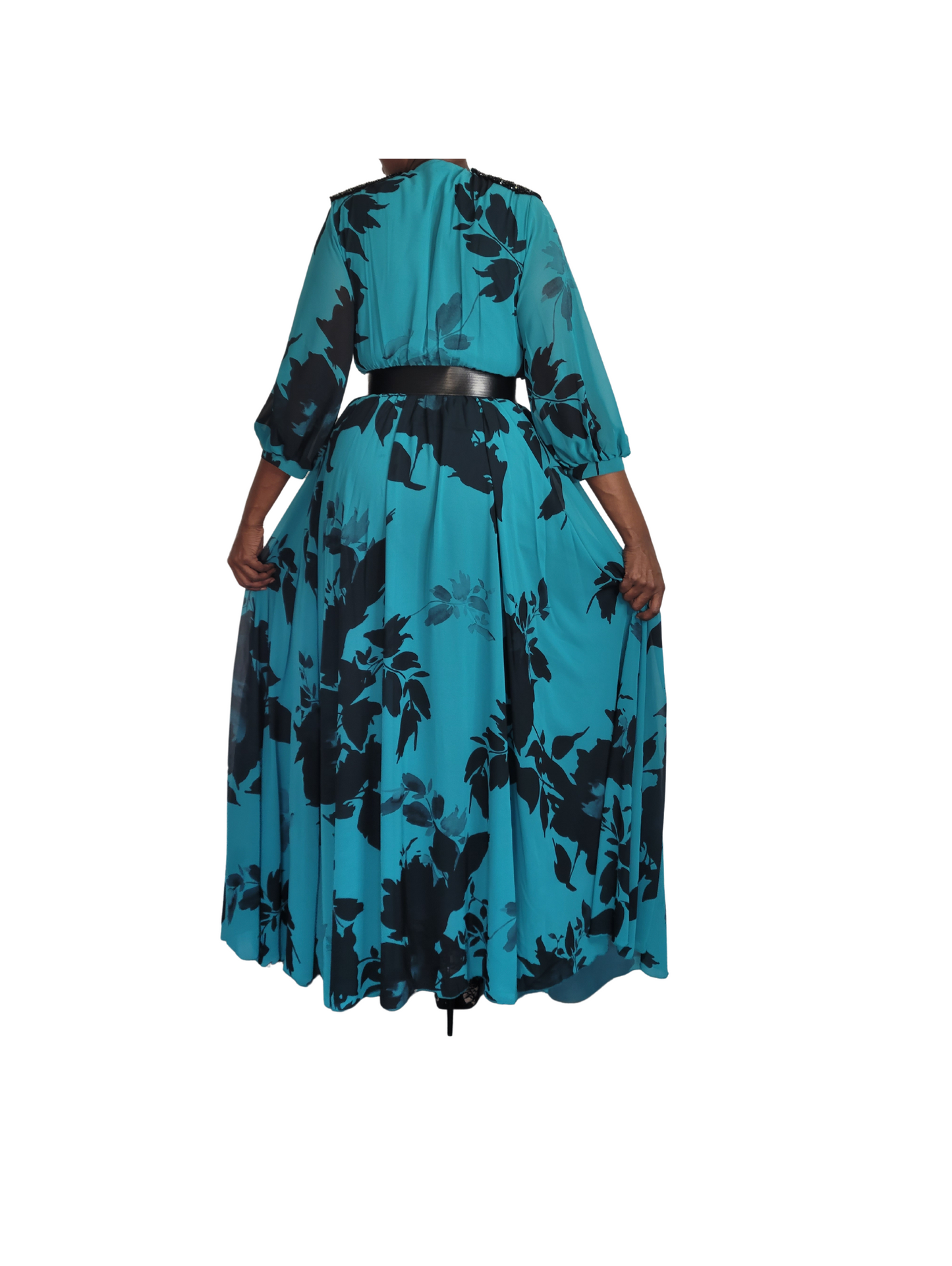 Rembo Maxi Dress with a V-Neck shape