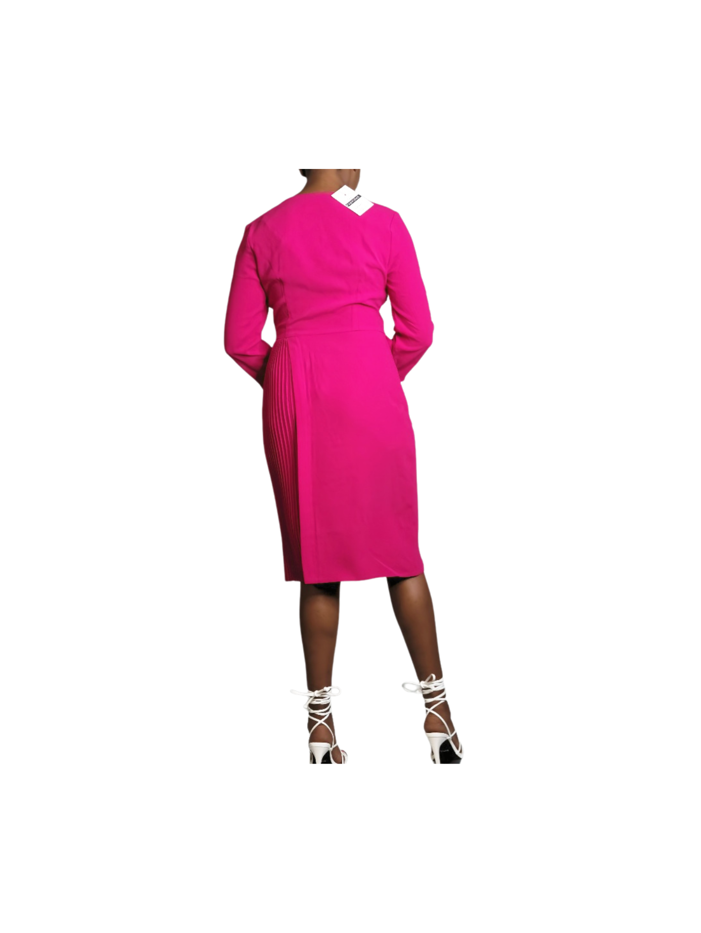 Gel Women Hot Pink/Purple Elegant V-Neck Dress